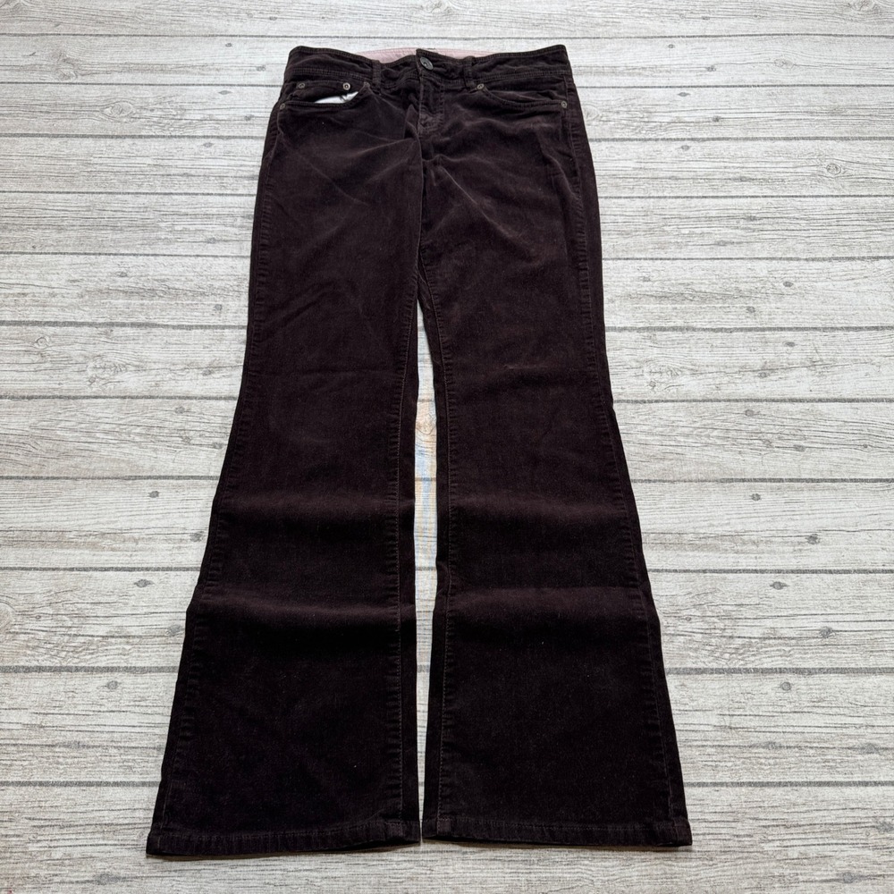 Tommy Hilfiger Pants Women's 4 Brown Corduroy Flare Leg Mid Rise Stretch Trouser